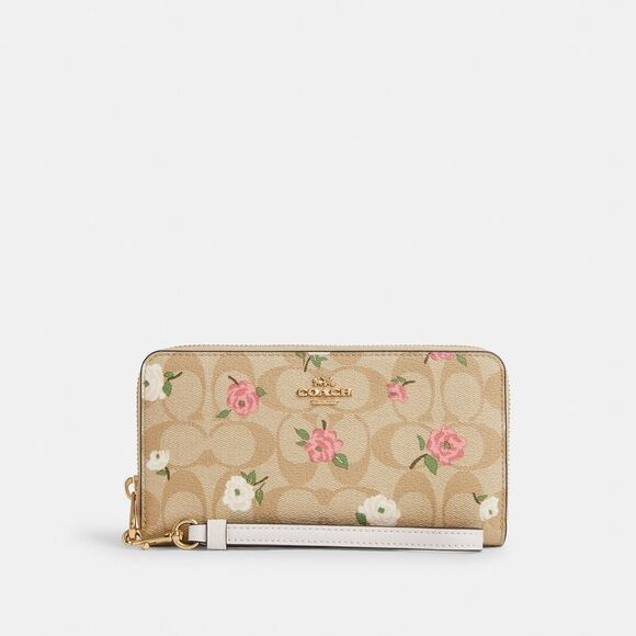 COACH Handbags - NWT Coach Outlet Long Zip Around Wallet In Signature Canvas  Floral Print